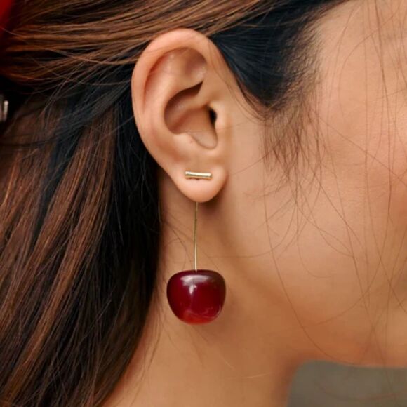 Cherry drop earrings N186 - Picture 1 of 5